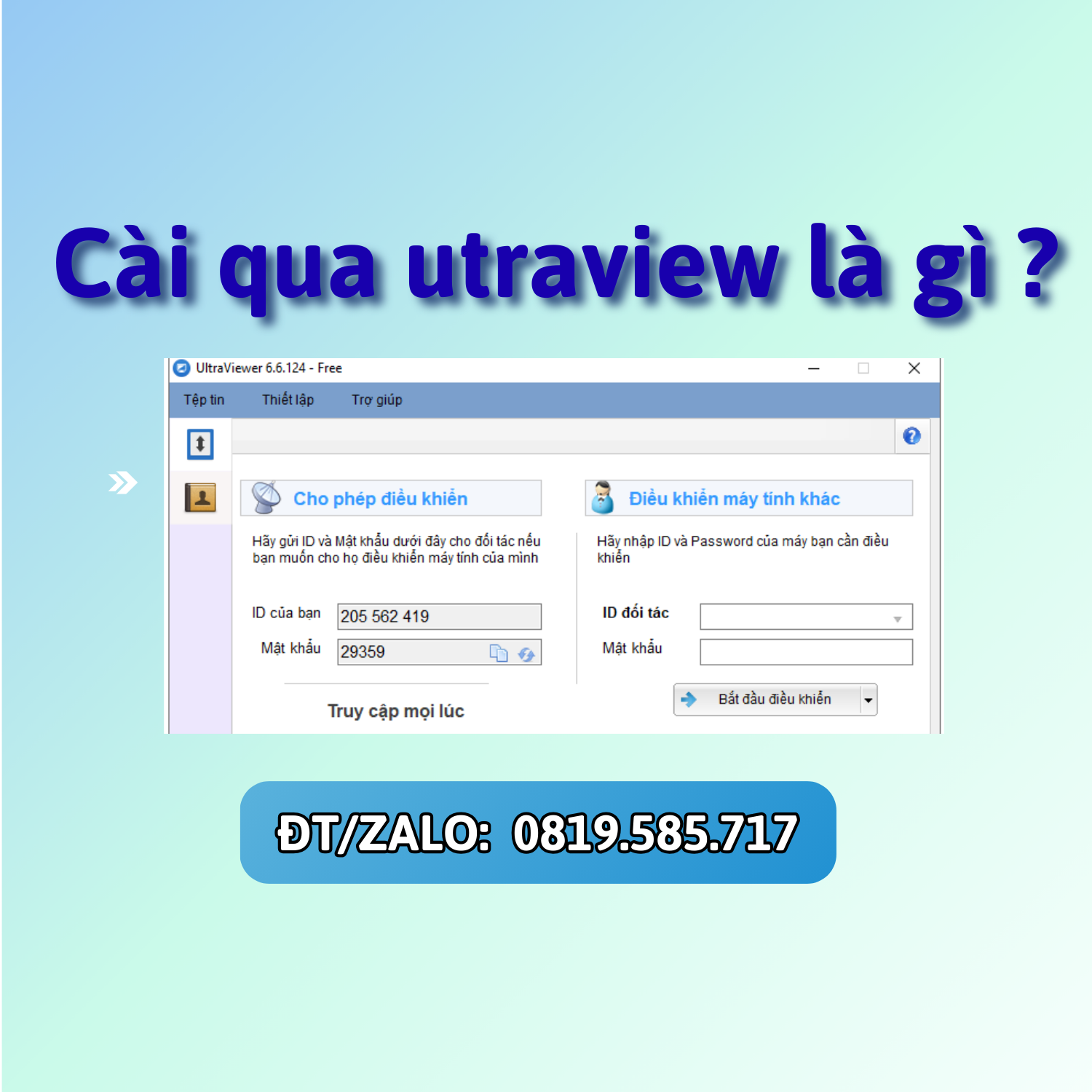 cài win qua utraview